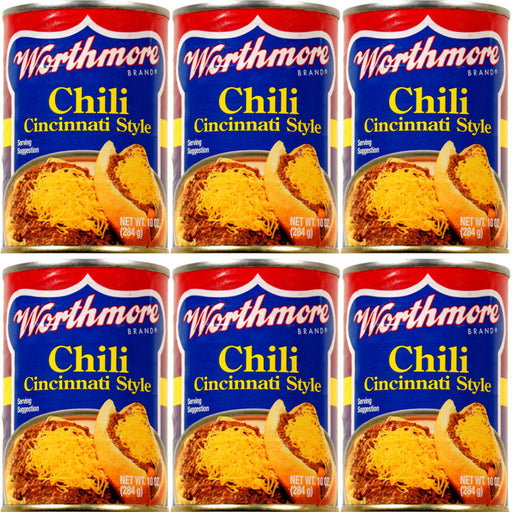 Worthmore Cincinnati Style Chili 10oz Can 6pk