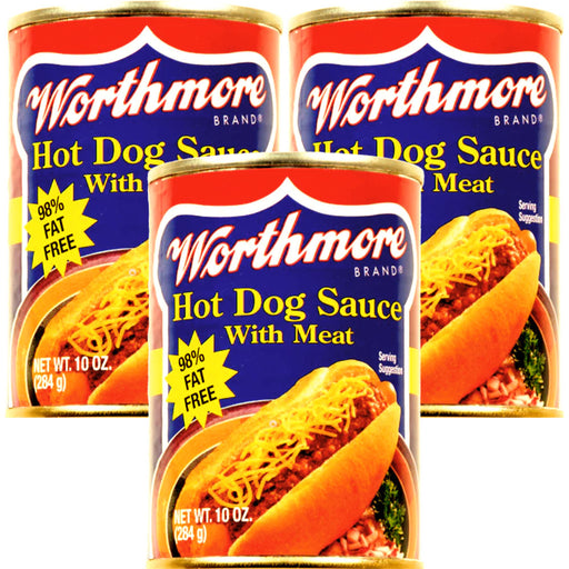 Worthmore Hot Dog Sauce with Meat 10oz Can 3pk