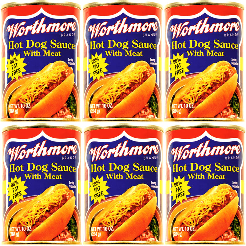 Worthmore Hot Dog Sauce with Meat 10oz Can 6pk