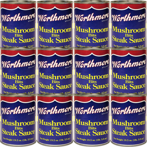 Worthmore Mushroom Bits Steak Sauce 19.5oz Can 12pk