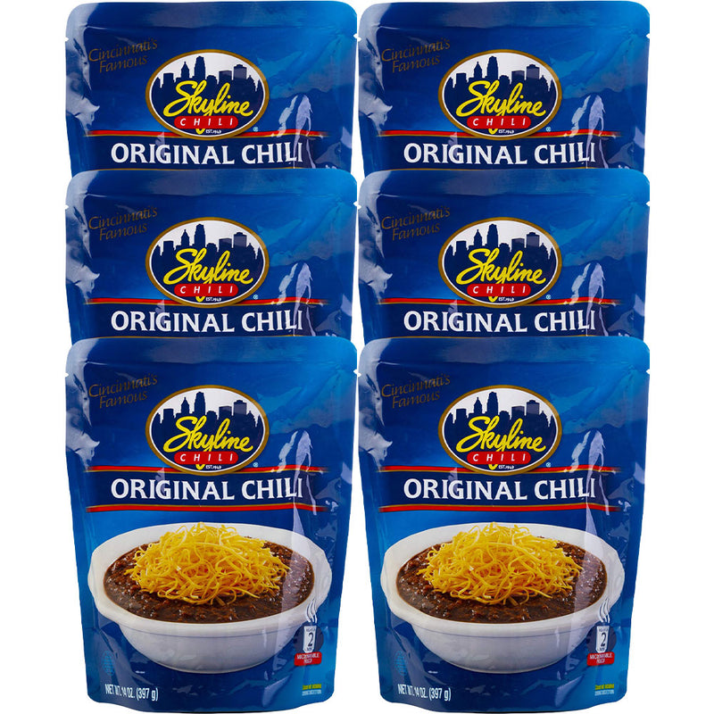 Skyline Original Chili 14oz Microwaveable Pouch 6pk