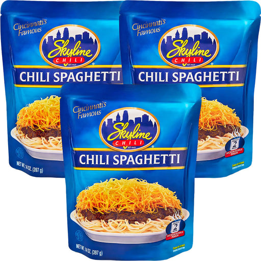 Skyline Chili Spaghetti 14oz Microwaveable Pouch 3pk