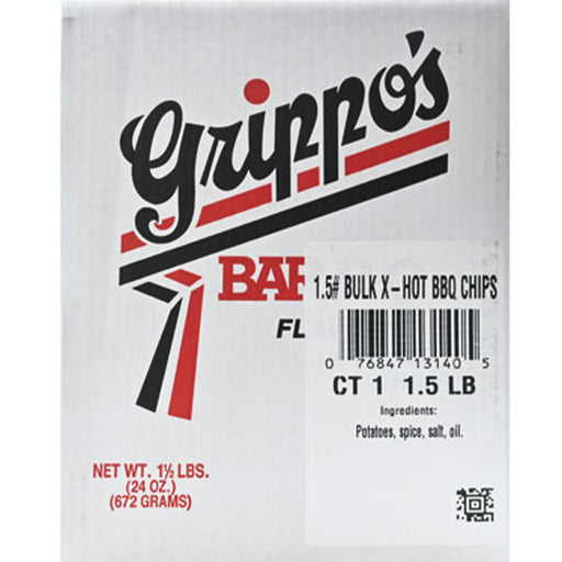 Grippo's BBQ Potato Chips X HOT 1.5lb Box