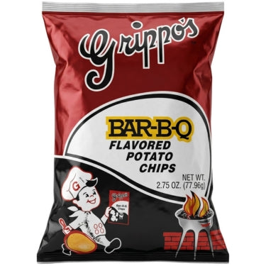 Grippos BBQ Potato Chips 2.75oz Bags 24ct