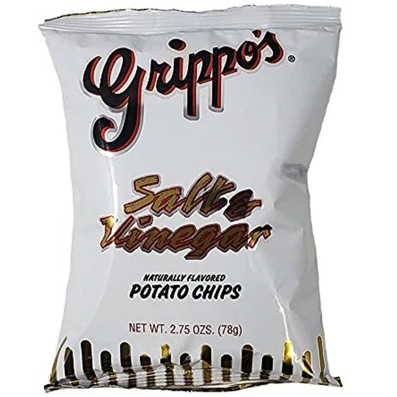 Grippo's Salt And Vinegar Potato Chips 2.75oz Bags 24ct