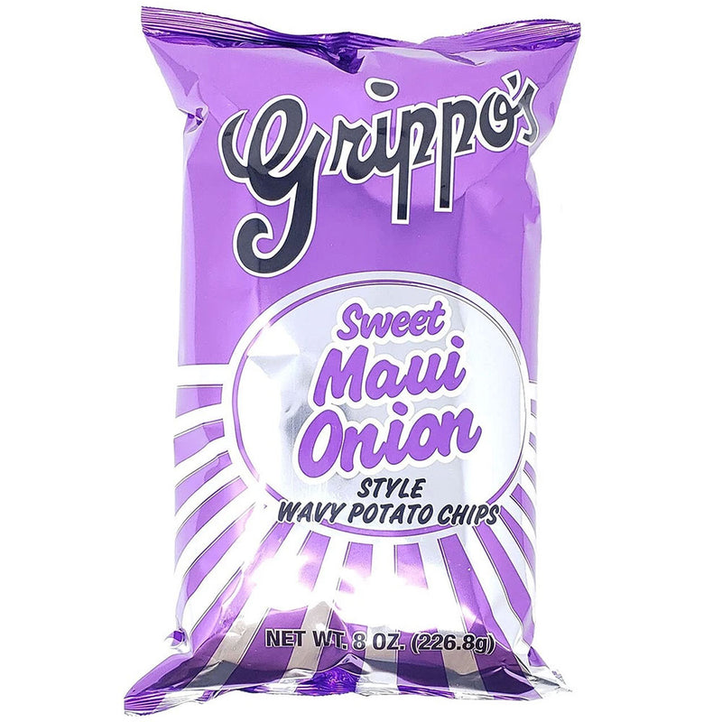Grippo's Sweet Maui Onion Wavy Potato Chips 8oz Bags 12ct