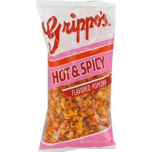 Grippo's Hot and Spicy Popcorn 4oz Bags 12ct