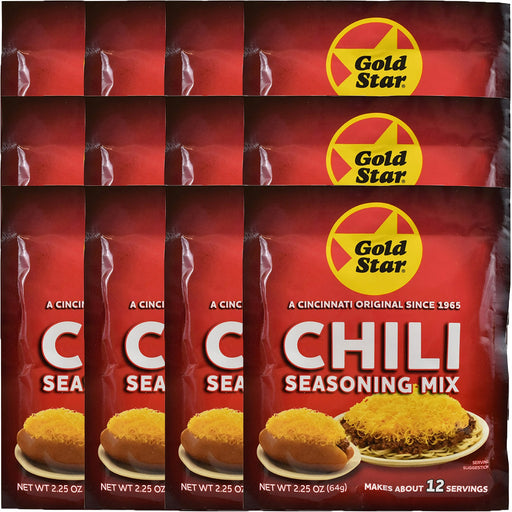 Gold Star Chili Seasoning Mix 2.25oz 12pk