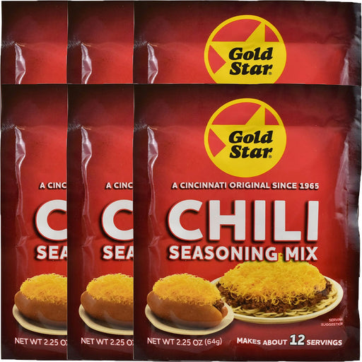 Gold Star Chili Seasoning Mix 2.25oz 6pk