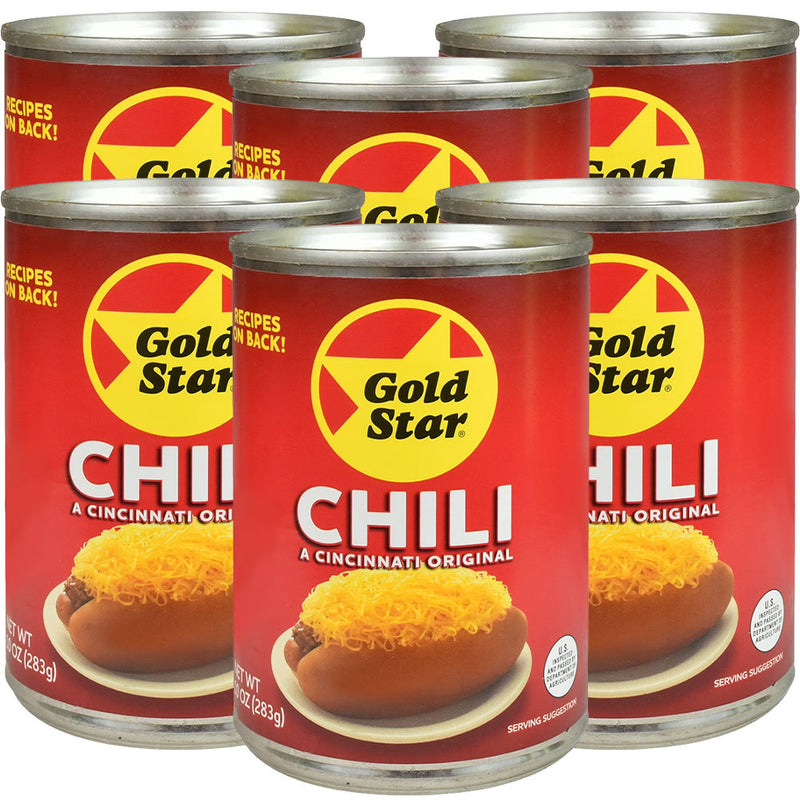 Gold Star Chili 10oz Can 6pk