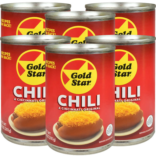 Gold Star Chili 10oz Can 6pk