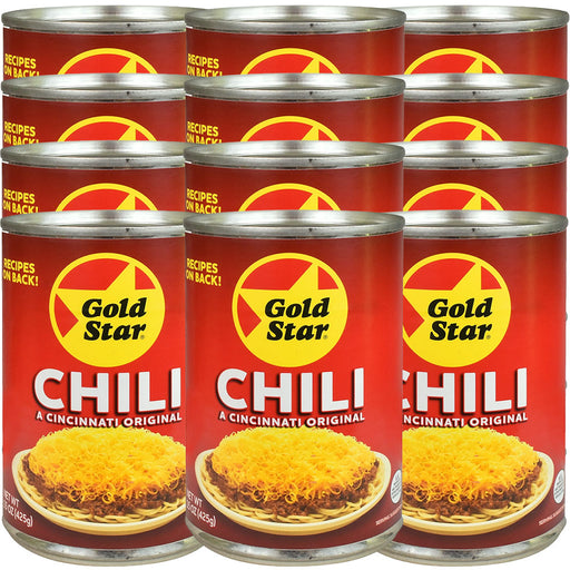 Gold Star Chili 15oz Can 12pk