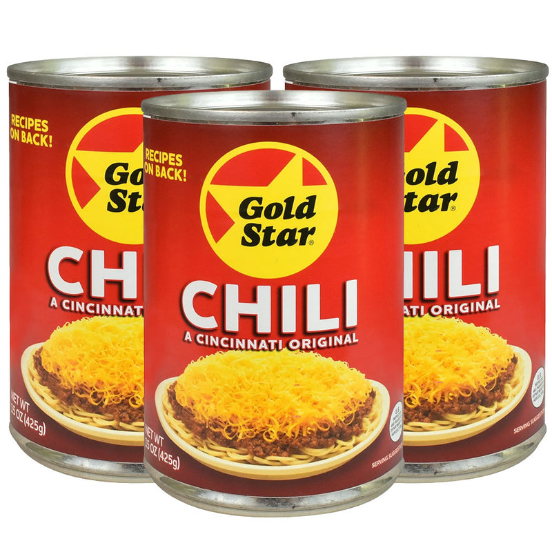 Gold Star Chili 15oz Can 3pk