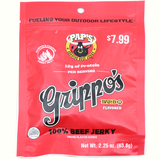 Grippo's BBQ Beef Jerky 2.25oz Bag