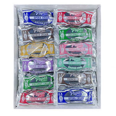 Papas Chocolate Covered Assorted Opera Cream Eggs 24ct Box