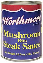 Worthmore Mushroom Bits Steak Sauce 19.5 Oz 3 Cans 